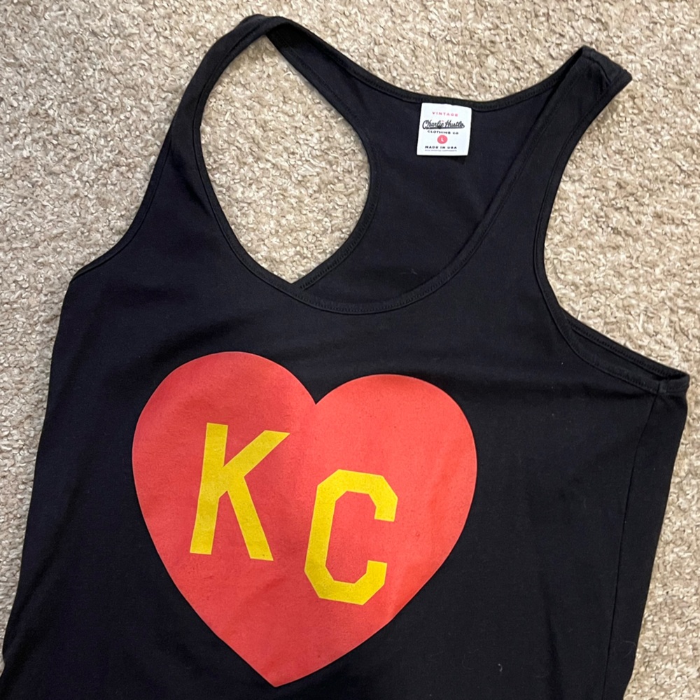 Adorable KC Kansas City Classic Hustle racer back tank top